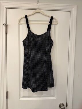 Islander Black and White Polka Dot One-Piece Swimsuit